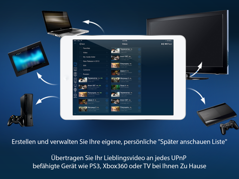 MCPlayer HD Pro wireless video player for iPad to play videos without copying screenshot 3