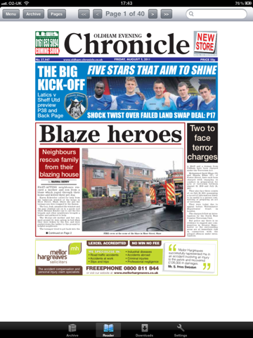 Скриншот из Oldham Evening Chronicle