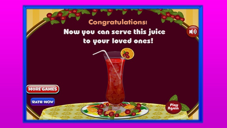 Cooking Game Holiday Juice