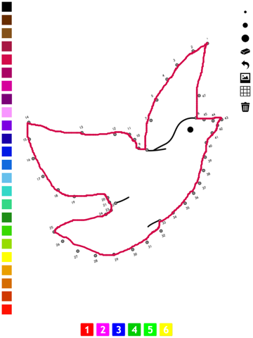 子どもたちのための番号でペイント。塗り絵、 動物、鳥、花、ロケットよりのドット、ゲームや演習を接続します。学ぶためのゲームやパズル、塗料や カウントのおすすめ画像1