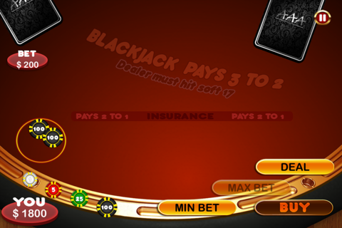 AAA Blackjack 21 Party Free screenshot 2