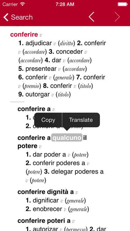 Italian-Portuguese Dictionary from Accio
