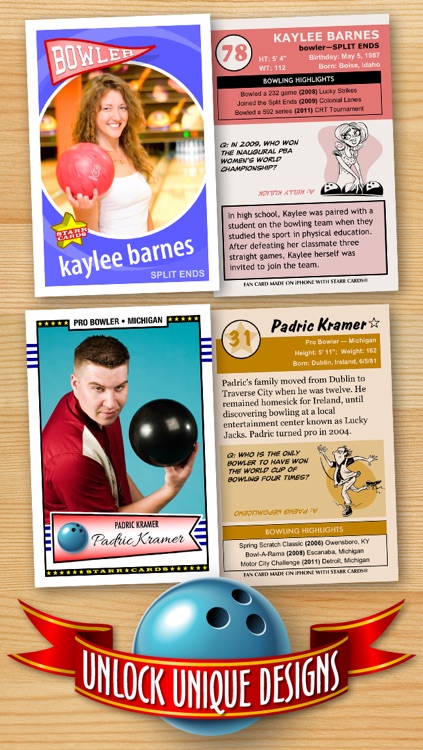 Bowling Card Maker - Make Your Own Custom Bowling Cards with Starr Cards screenshot-2