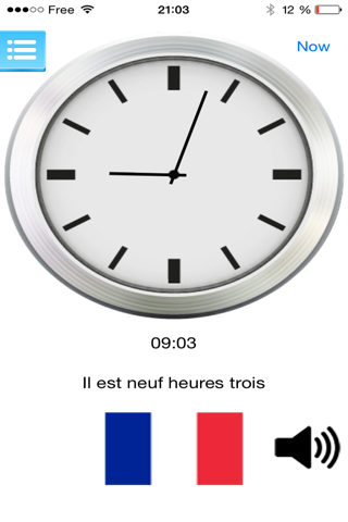 Multilingual speaking clock screenshot 3