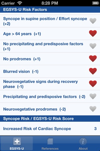 EGSYS-U Risk Score screenshot 2