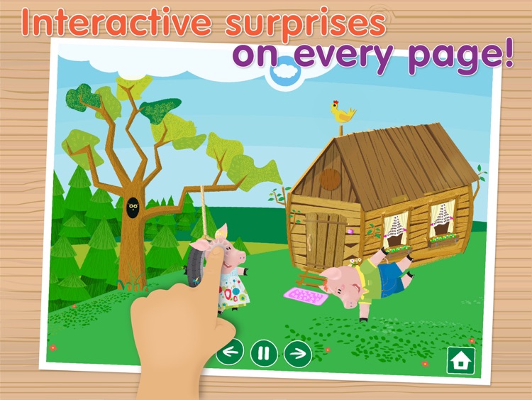 Kids Academy • The Three Little Pigs HD - Interactive bedtime story book with fun puzzle games and learning activities. Best educational app for Baby, Toddlers and Preschool children.