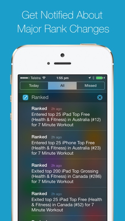 Ranked - App Rank Notifications & Charts