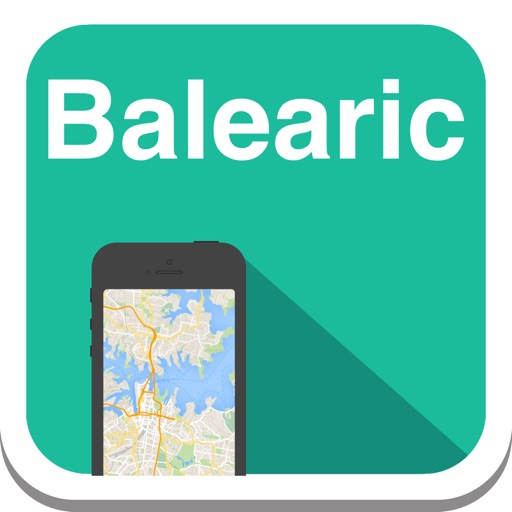 Balearic Islands (Majorca, Ibiza, Formentera) offline map, guide, weather, hotels. Free GPS navigation. icon