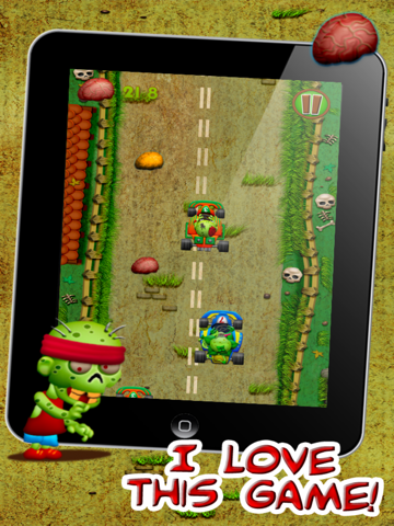 Zombie Go Kart Road Race Free Kids Game - Easy Carnivorous Shrub Turbo GoKart Car Racing Chaseのおすすめ画像1