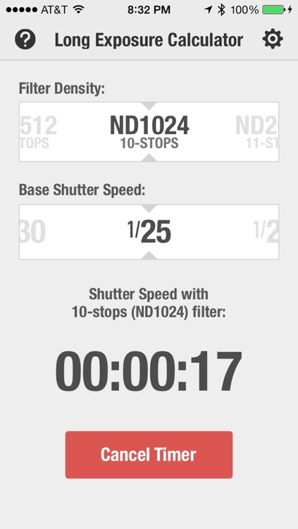 Long Exposure Calculator