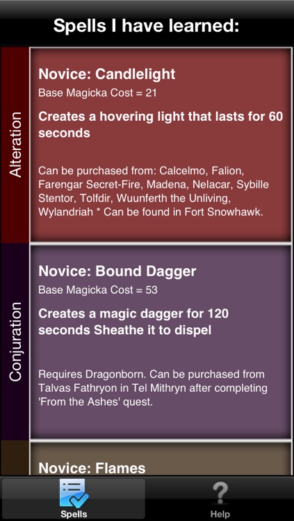 Spells in Skyrim ®