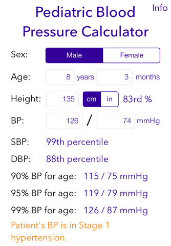 Pediatric BP Calculator screenshot 3
