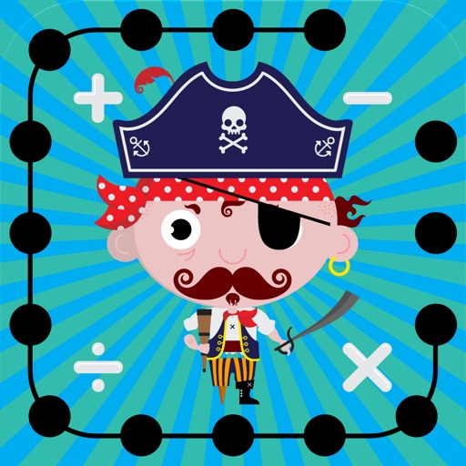 Math Dots(Pirates): Connect To The Dot Puzzle / Kids Pirate Flashcard Drills for Adding & Subtracting iOS App