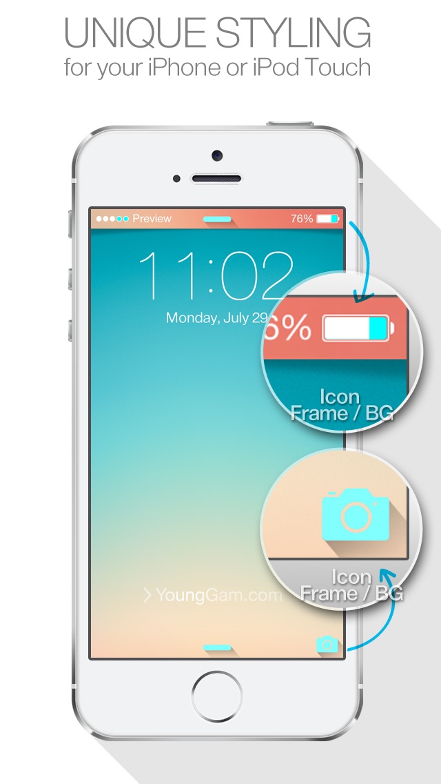 Status Themes Pro ( for iOS7 & Lock screen, iPhone ) New Wallpapers : by YoungGam.com Screenshot 3