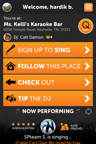 karaoQ - Upgrading the karaoke experience with mobile songbook, signup to sing, and +BUMP to sing sooner! screenshot 3