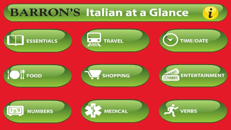 Italian At A Glance Phrasebook