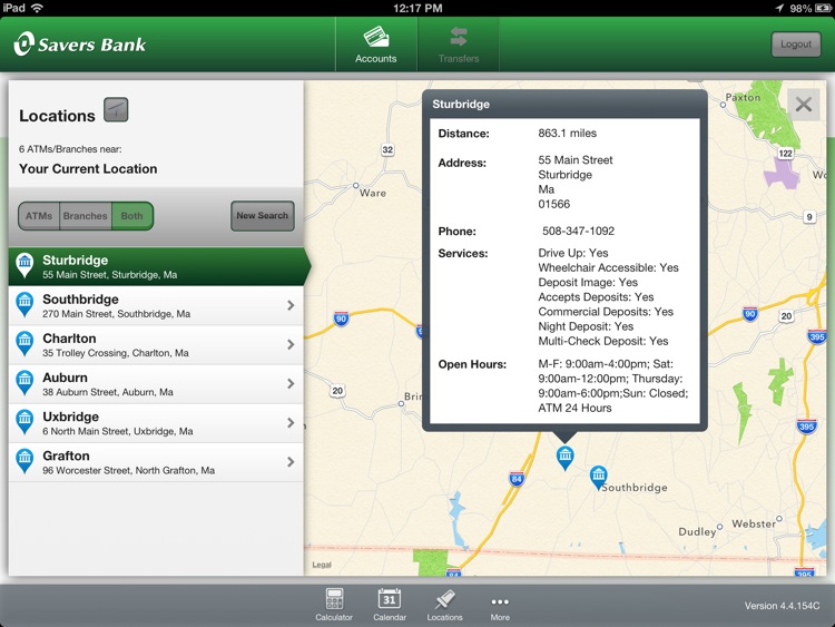 Savers Bank Mobile Banking for the iPad screenshot-4