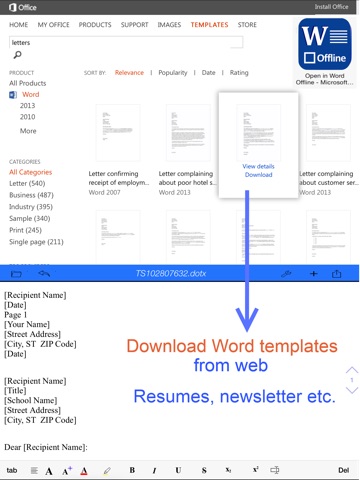 Word Offline - Microsoft Office Word Edition Doc Document Rich Text Editor screenshot 2