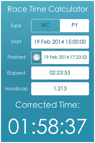 HandicApp - the Sailing Race Time Calculator (PY & IRC) screenshot 2