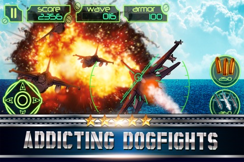 S3 Deadly fighter Jet Battle : Extreme Military War planes ( f-16,f-18,f-22 ) 3D dogfight Attack screenshot 2