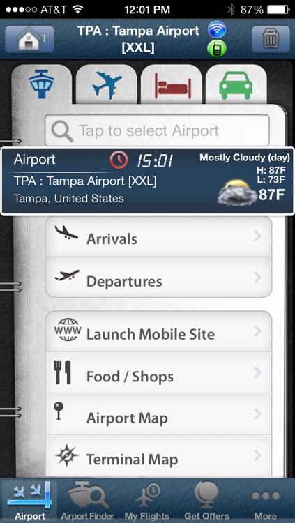 Tampa Airport + Flight Tracker