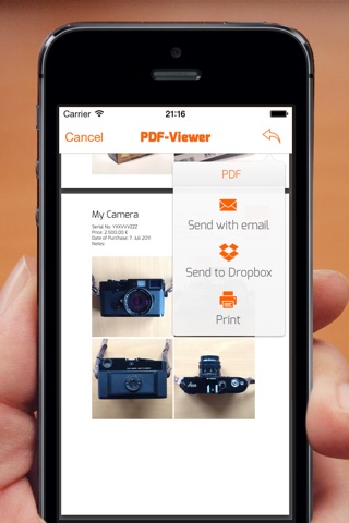 equipped photo Pro - create a PDF of your camera equipment screenshot 3