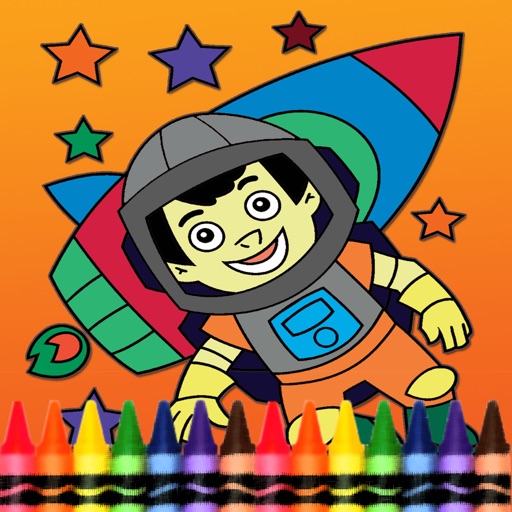 Rockets Coloring Book for Kid Games Icon