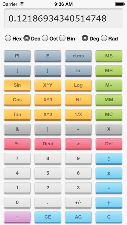 Color Scientific Calculator Pro Free - 3D One Screen Scientific Calculator screenshot-3