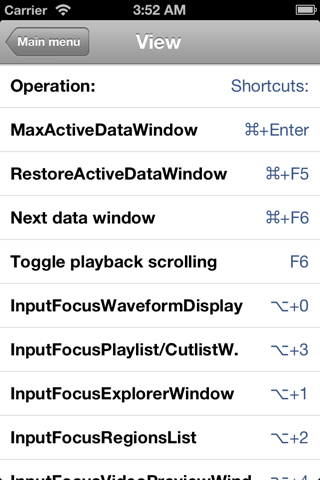 Shortcuts for Sony Sound Forge Pro screenshot 4