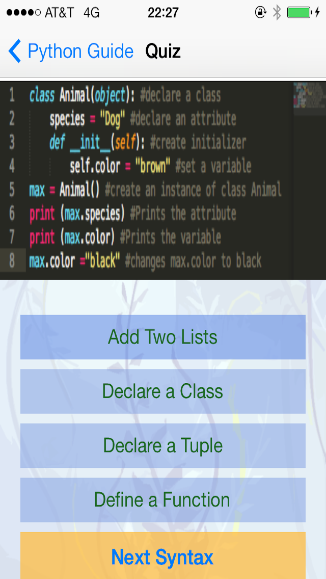 Python Tutorial and Flashcards Screenshot 5