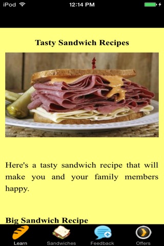 Tasty Sandwich Recipes - Superbowl Recipes screenshot 3