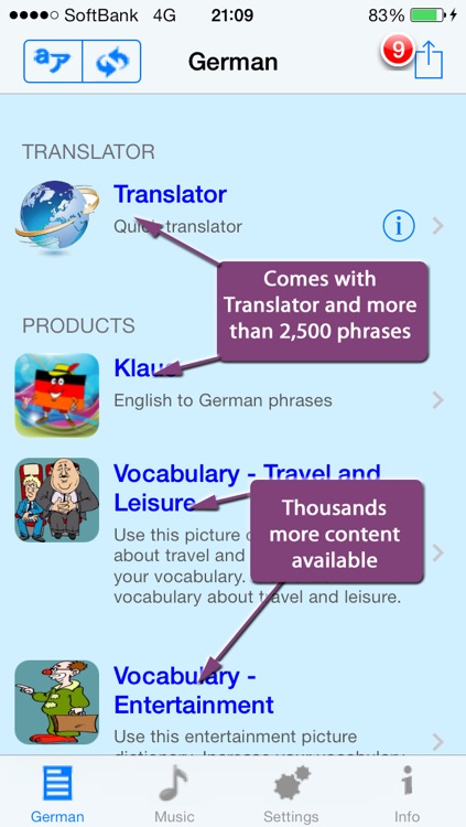 German - Talking English to German Translator and Phrasebook