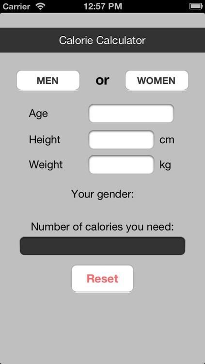 Calorie Counter (BMR)