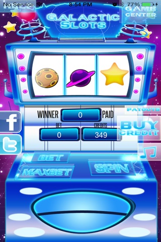 Galactic Casino Slots Machine screenshot 2