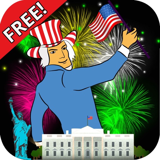 Independence Day July 4th - USA National Holiday Celebration Jumping Game Icon