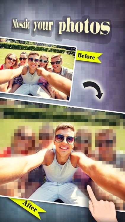 Mosaic Blur Effects Filter Pro - Censor Pixelate Photo Editor: Touch to Show & Hide Selected Area