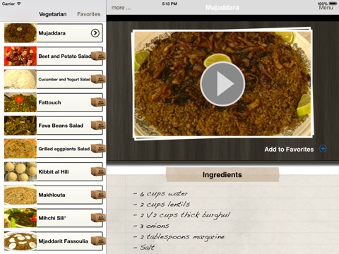 Lebanese Top Recipes "for iPad" screenshot 2
