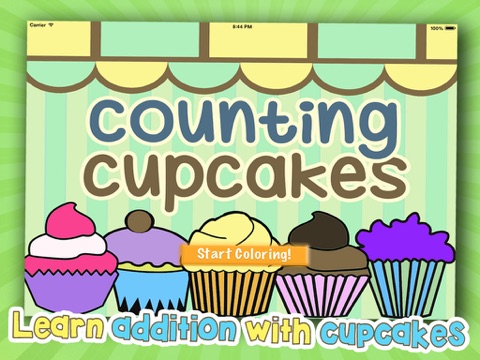 Counting Cupcakes - A Sweet Addition Paint and Color Book screenshot 3