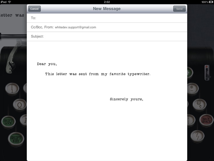 miTypewriter for iPad
