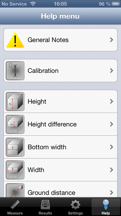 CamMeasure - Your tape measure for traveling and at home! With a few clicks you known every height, width, distance or area.