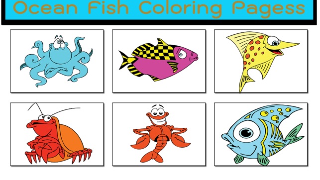 Ocean Fish Coloring Pages for Toddlers and Kids(圖1)-速報App