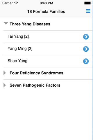 TCM Formula Families Guide screenshot 2