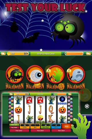 Halloween Slot Machine Casino - Win Trick & Treats by Zombies, Werewolves and Vampires! screenshot 2