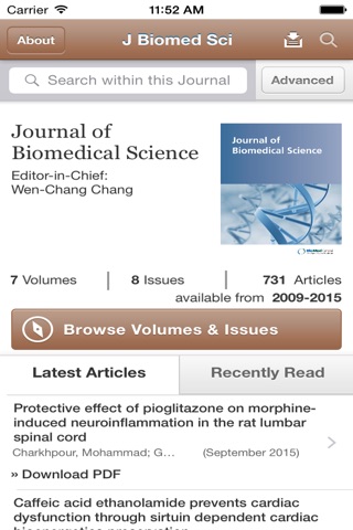 Journal of Biomedical Science screenshot 2