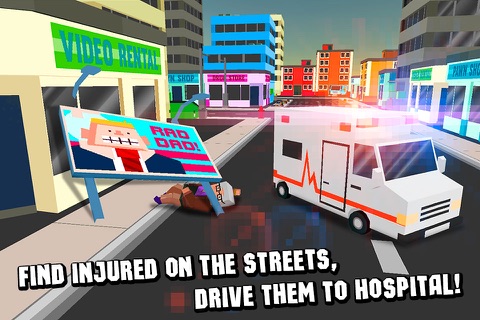 Cube Emergency Simulator: Ambulance Driver Full screenshot 2