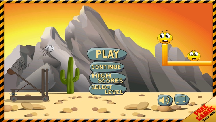 Catapult Rock Bomb Shooting - Desert Exploding Ball Drop Free