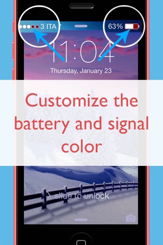 Color bar at the top (customize and change wallpapers for iOS 7) screenshot 2