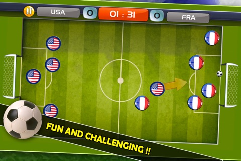 Finger Soccer 2016 - Slide soccer simulation game for real challengers and soccer stars screenshot 2