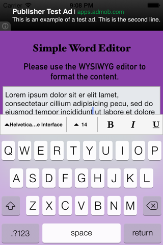 Simple Word Editor screenshot 3