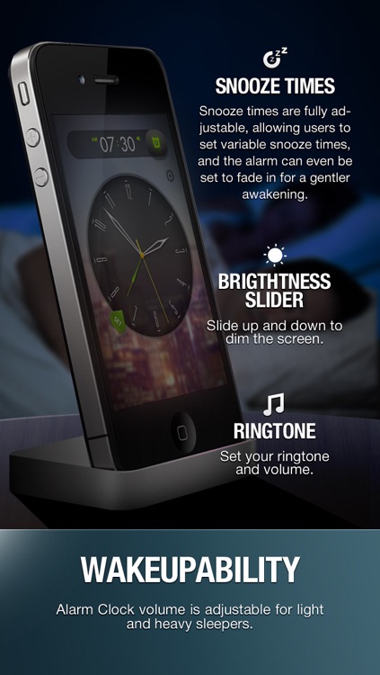 Alarm Clock Wake Up Time with musical sleep timer & local weather info